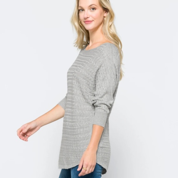 Market and Spruce Reviera Cable Knit Dolman - Picture 7 of 8